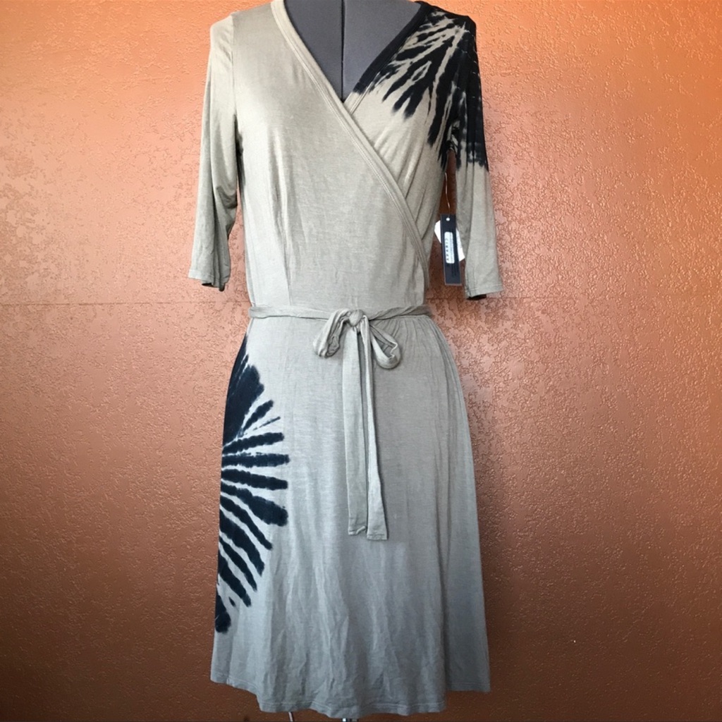 Cirana Tie-Dye Wrap Dress From Neiman's Nwt
